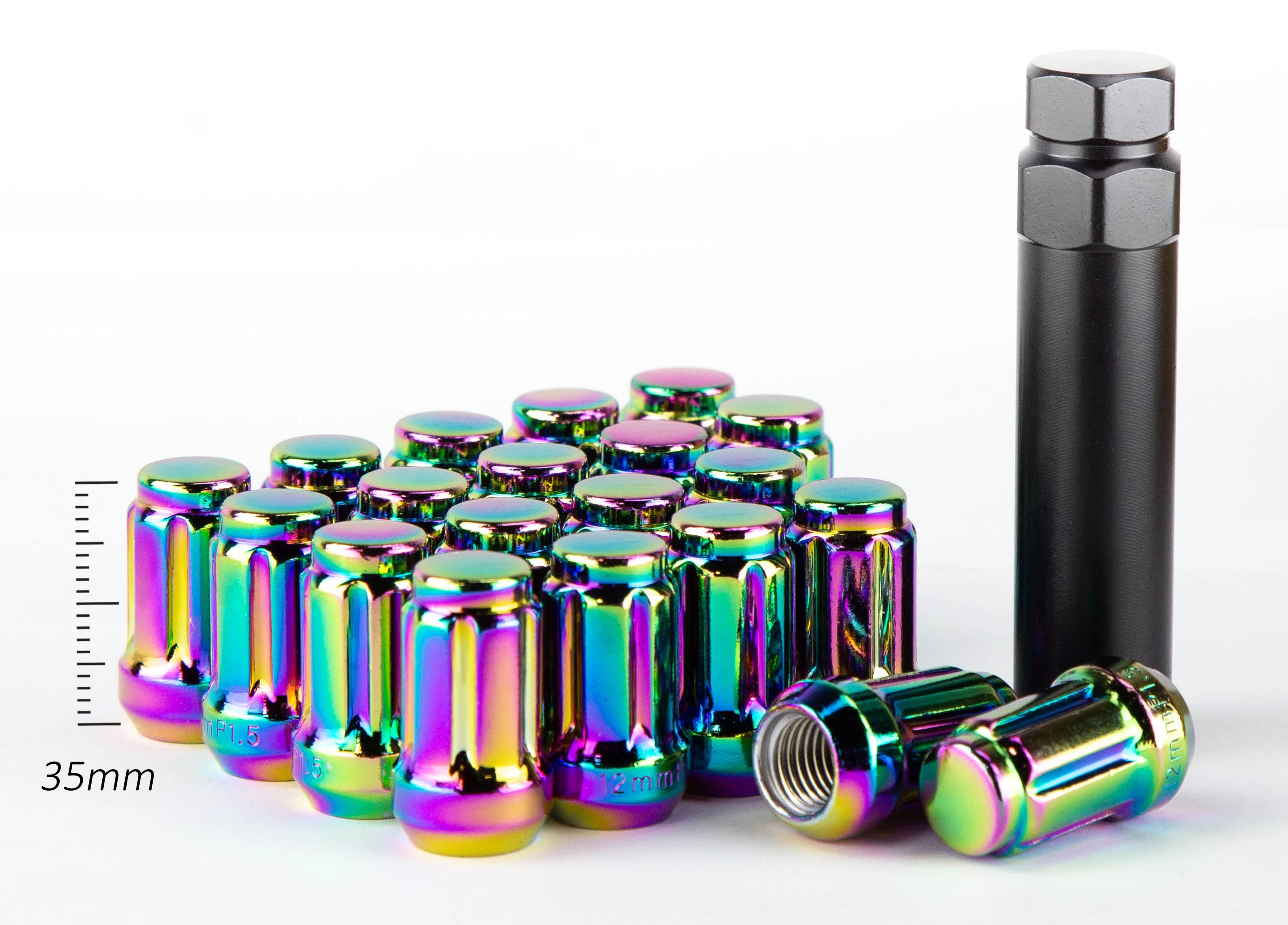 Aodhan SPL35 Spline Lug nuts Set - Conical Seat ,35mm Overall Size - Image 10
