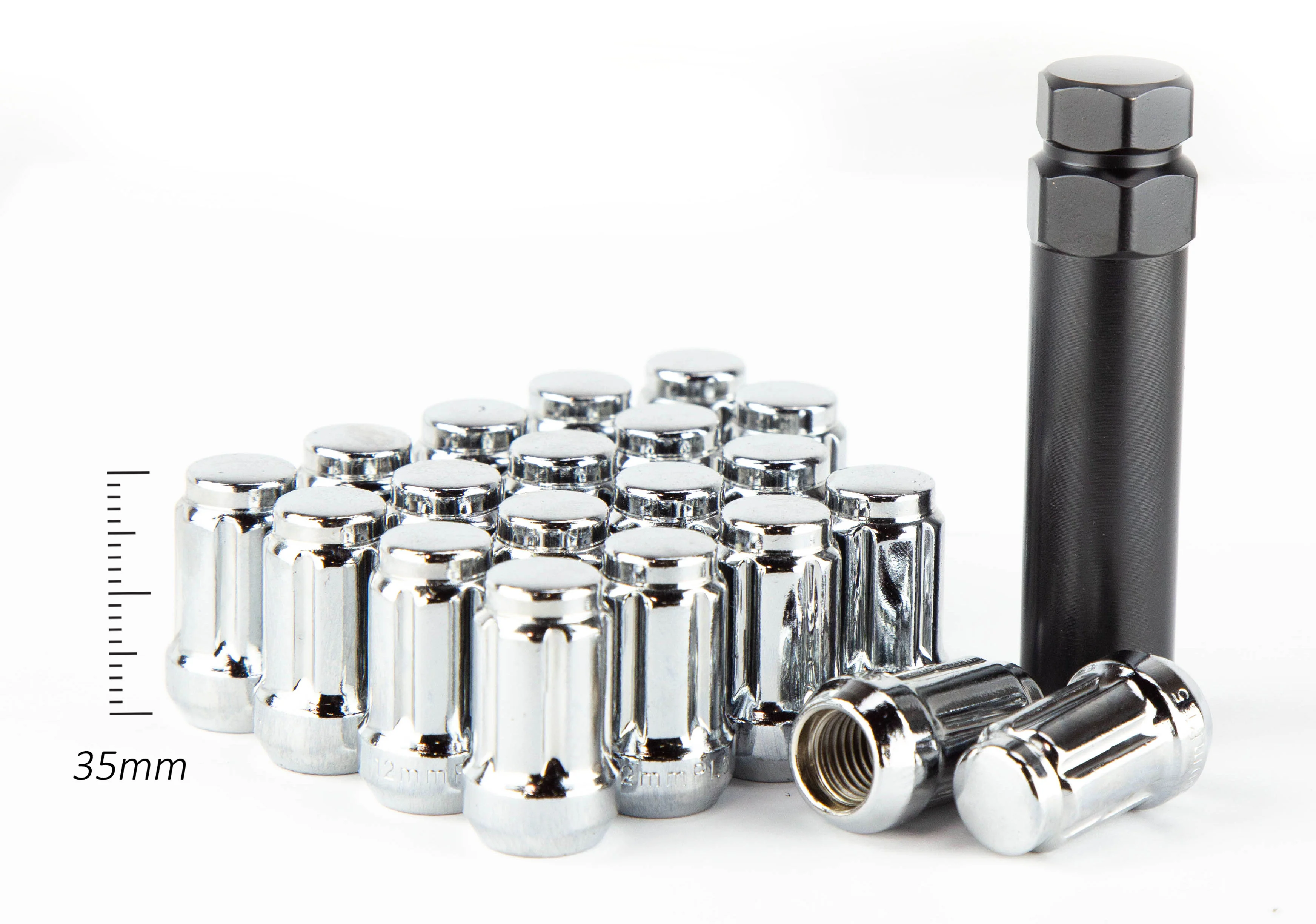 Aodhan SPL35 Spline Lug nuts Set - Conical Seat ,35mm Overall Size - Image 3