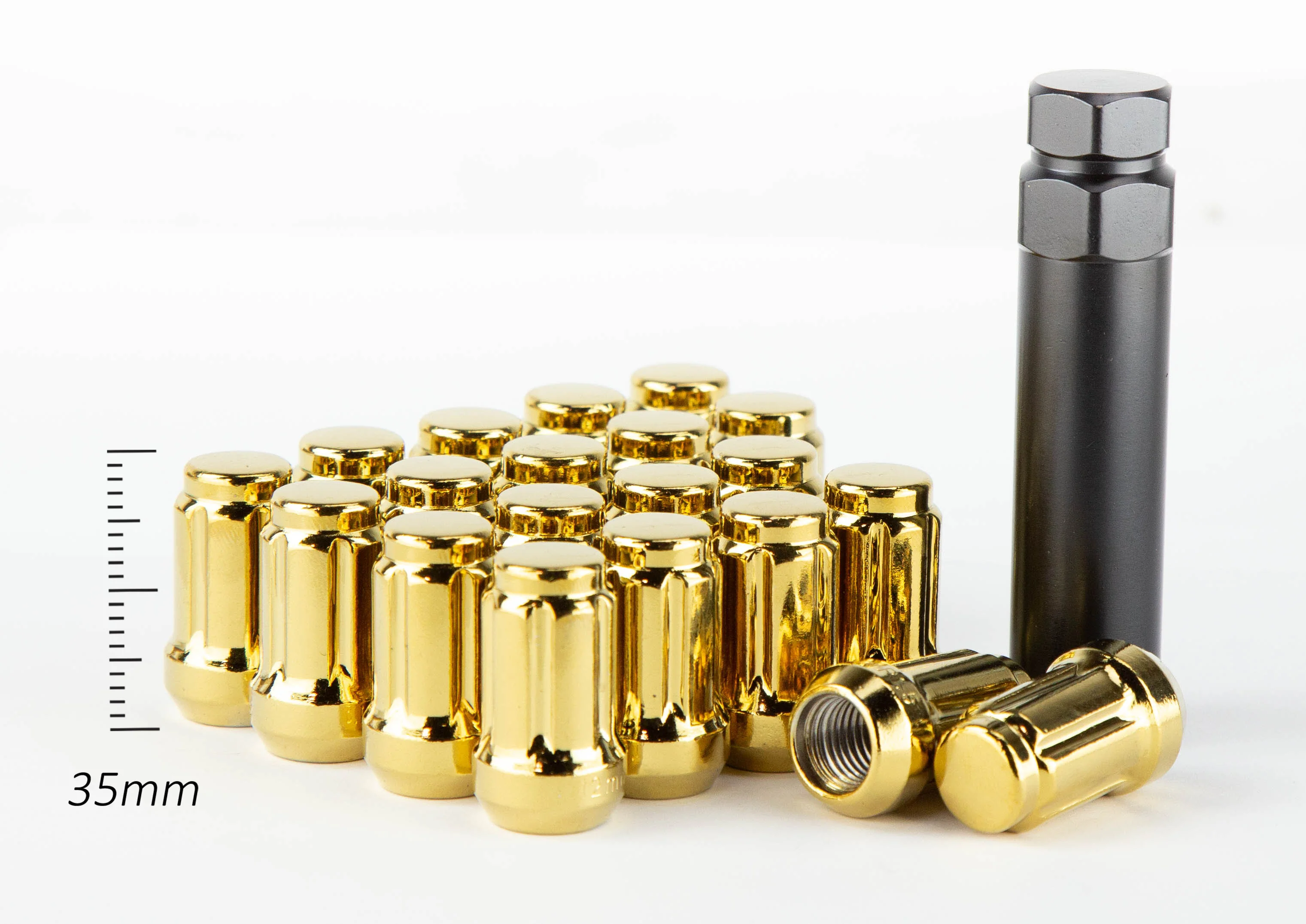 Aodhan SPL35 Spline Lug nuts Set - Conical Seat ,35mm Overall Size - Image 4